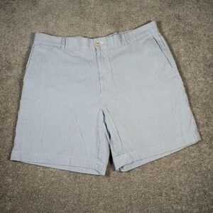 Southern Tide Shorts Skipjack Seersucker Blue White Cotton Mens‎ 40